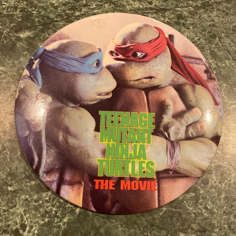 Vintage 1990 TMNT 6” Movie Promo Pin